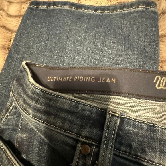 NWOT Wrangler Women's Dark Blue Ultimate Riding Jean Q-Baby Boot Cut - Picture 10 of 13